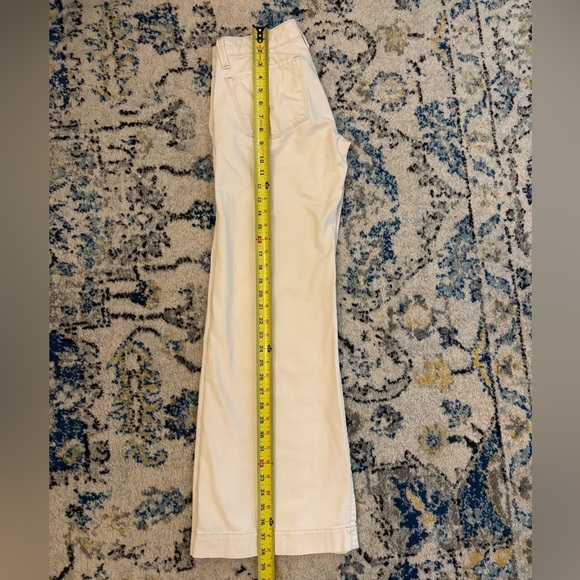 Women's Cream Wide-Leg Jeans - Picture 6 of 9